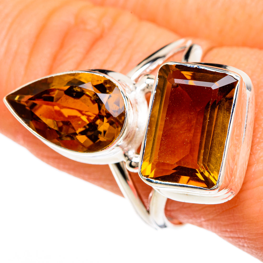 Mandarin Citrine Rings handcrafted by Anasilvercos - RING85080