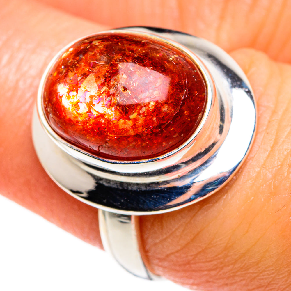 Sunstone Rings handcrafted by Anasilvercos - RING85109