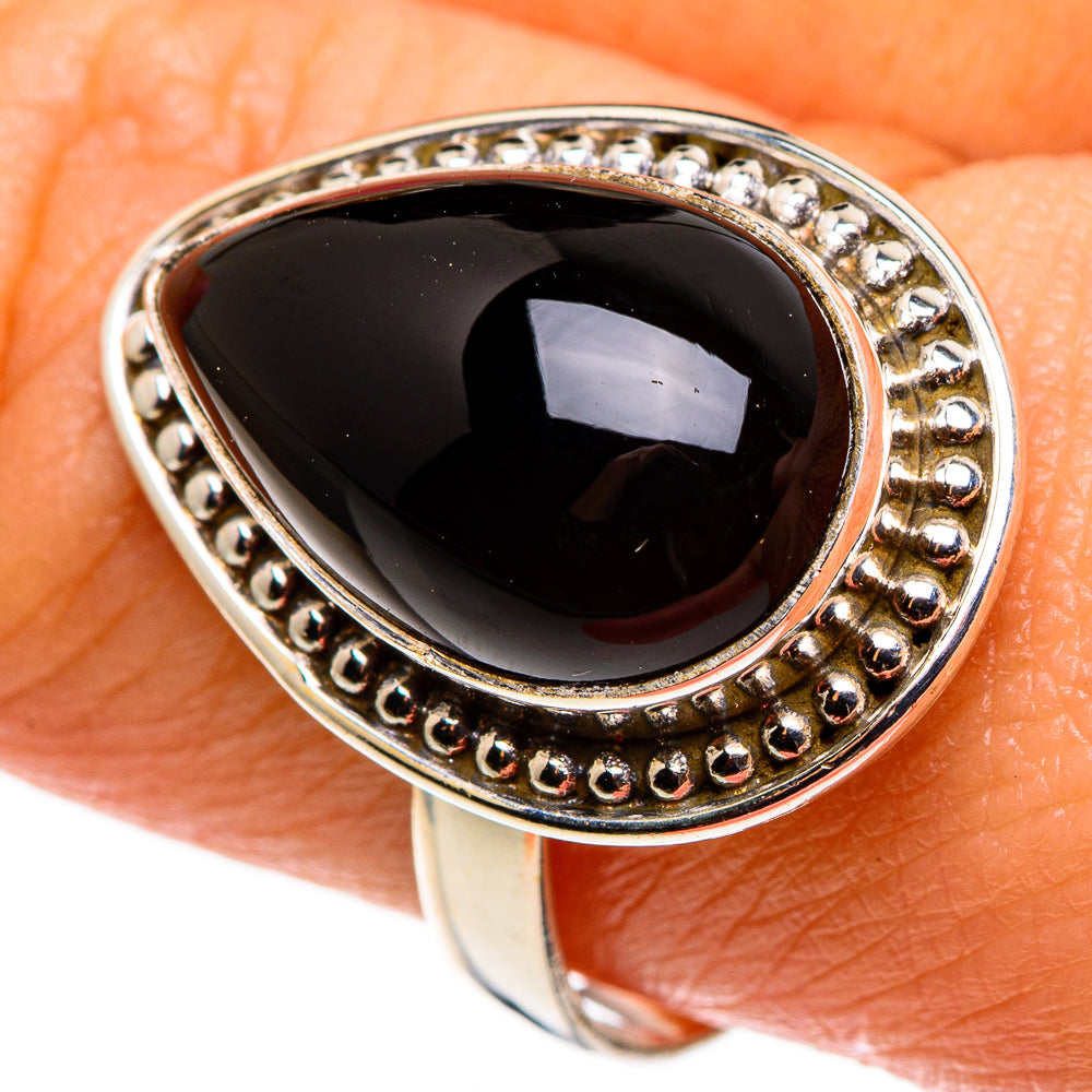 Black Onyx Rings handcrafted by Anasilvercos - RING85123