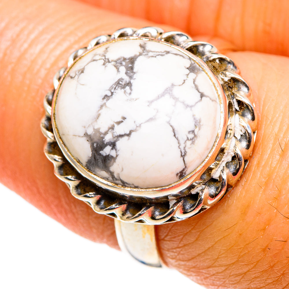 Howlite Rings handcrafted by Anasilvercos - RING85126