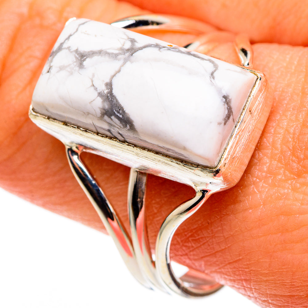 Howlite Rings handcrafted by Anasilvercos - RING85128