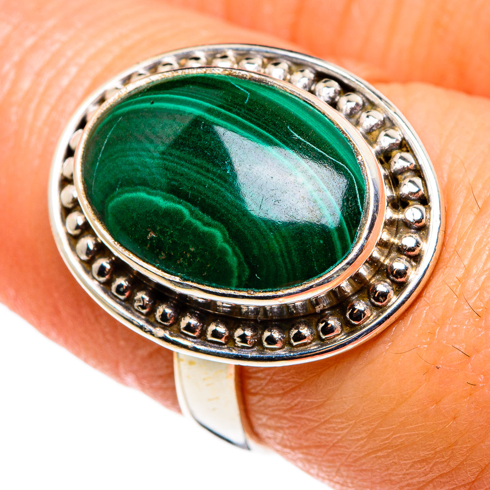 Malachite Rings handcrafted by Anasilvercos - RING85148