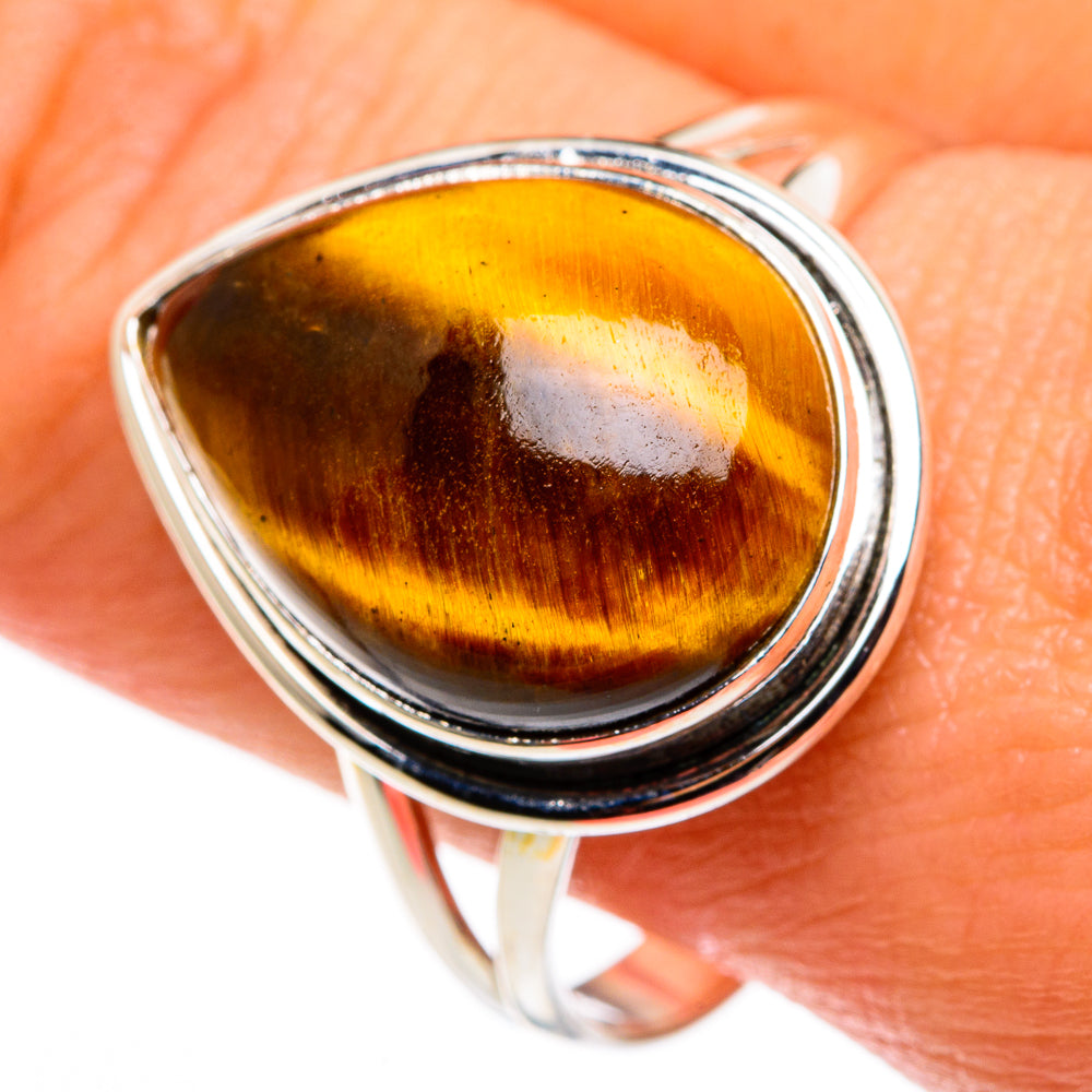 Tiger Eye Rings handcrafted by Anasilvercos - RING85150