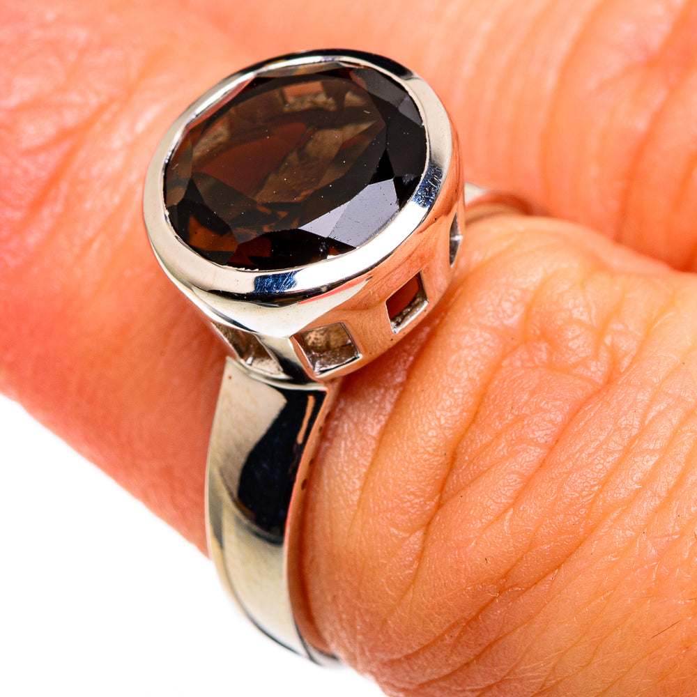 Smoky Quartz Rings handcrafted by Anasilvercos - RING85152