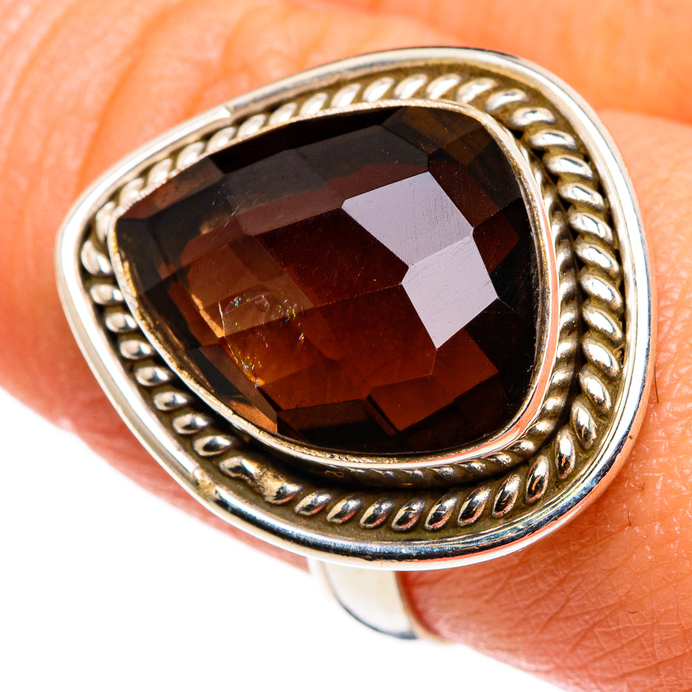Smoky Quartz Rings handcrafted by Anasilvercos - RING85154