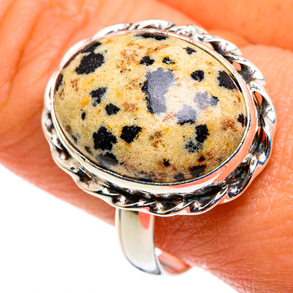Dalmatian Jasper Rings handcrafted by Anasilvercos - RING85155