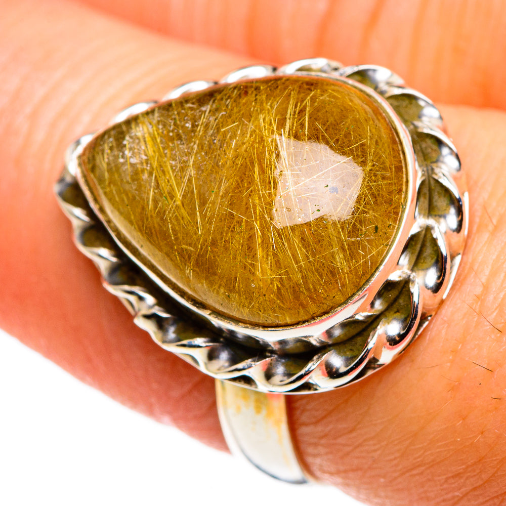 Rutilated Quartz Rings handcrafted by Anasilvercos - RING85169