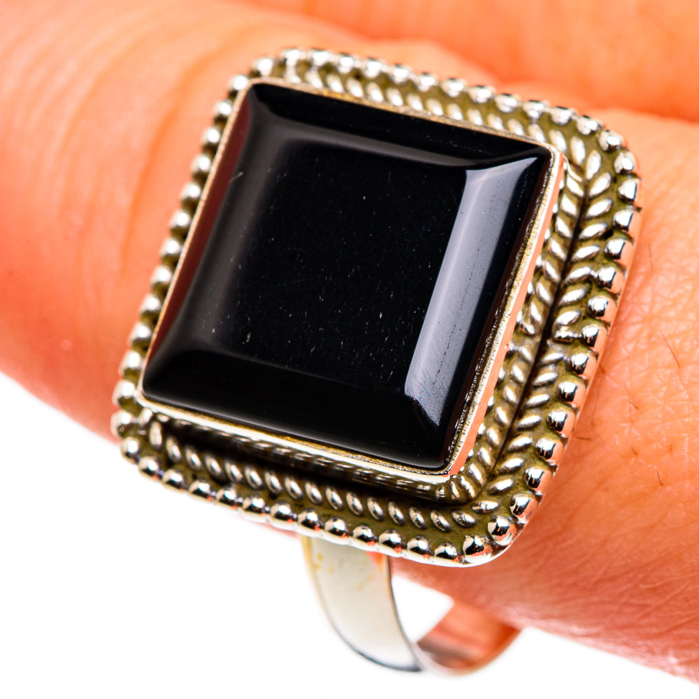 Black Onyx Rings handcrafted by Anasilvercos - RING85171
