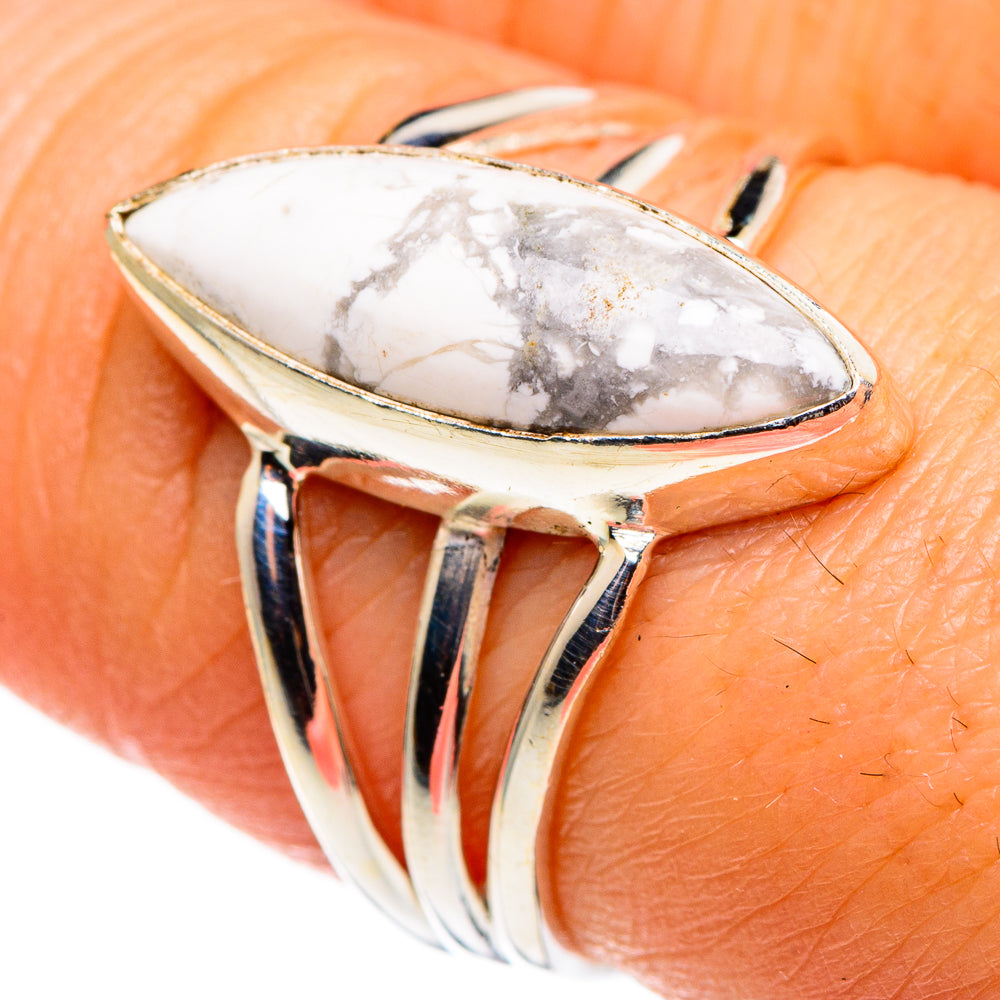Howlite Rings handcrafted by Anasilvercos - RING85174