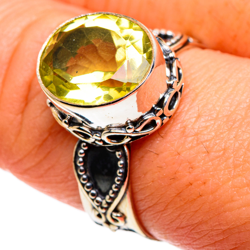 Lemon Quartz Rings handcrafted by Anasilvercos - RING85184