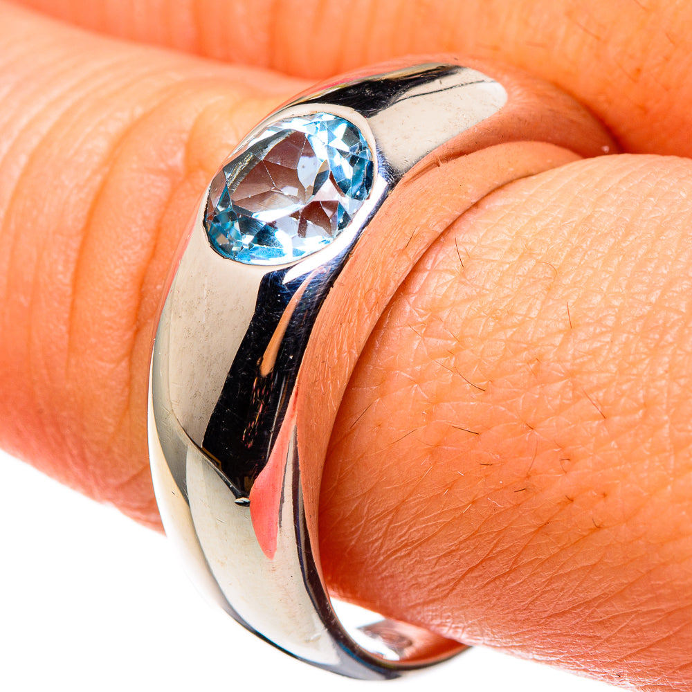 Blue Topaz Rings handcrafted by Anasilvercos - RING85187