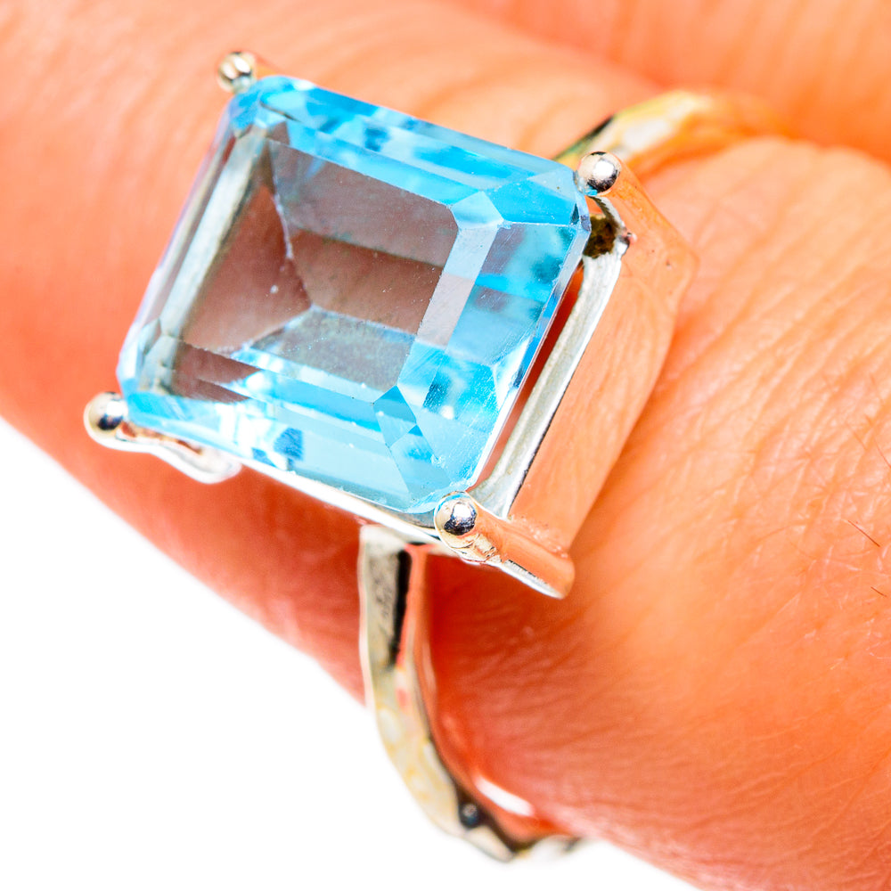 Blue Topaz Rings handcrafted by Anasilvercos - RING85190