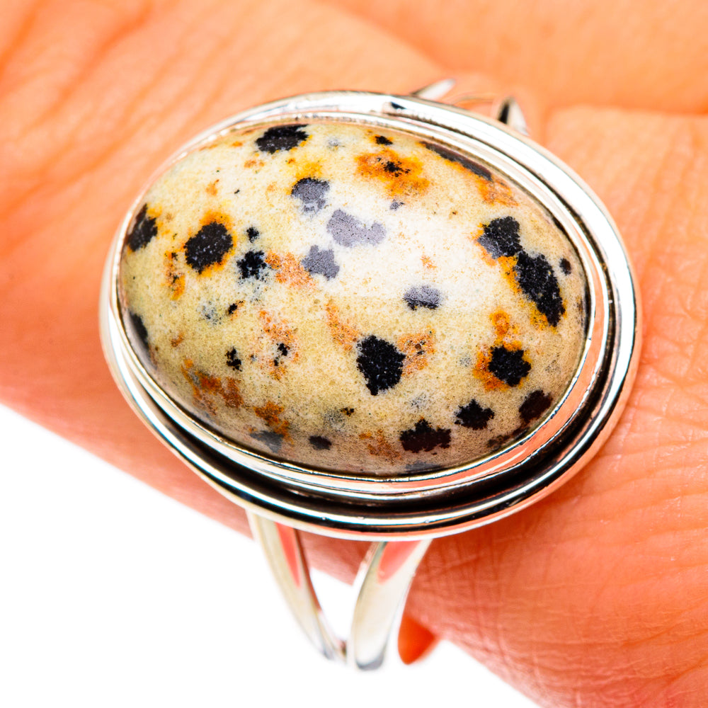 Dalmatian Jasper Rings handcrafted by Anasilvercos - RING85199