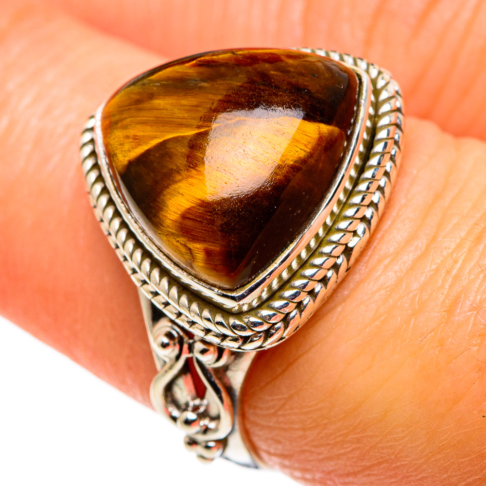 Tiger Eye Rings handcrafted by Anasilvercos - RING85200