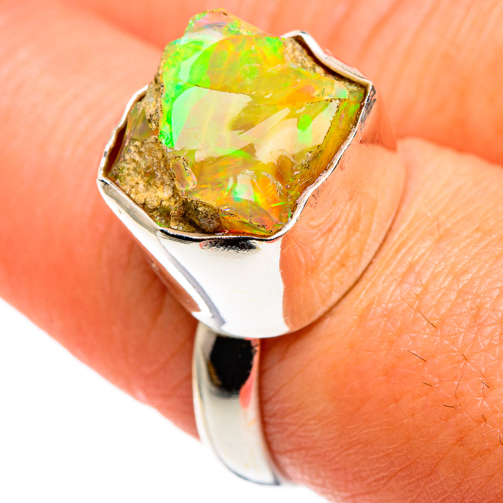 Ethiopian Opal Rings handcrafted by Anasilvercos - RING85226