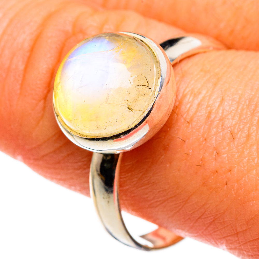 Yellow Moonstone Rings handcrafted by Anasilvercos - RING85229