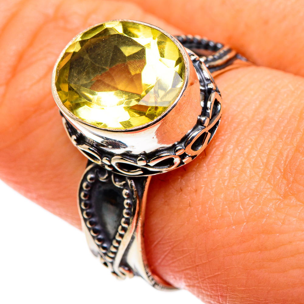 Lemon Quartz Rings handcrafted by Anasilvercos - RING85230