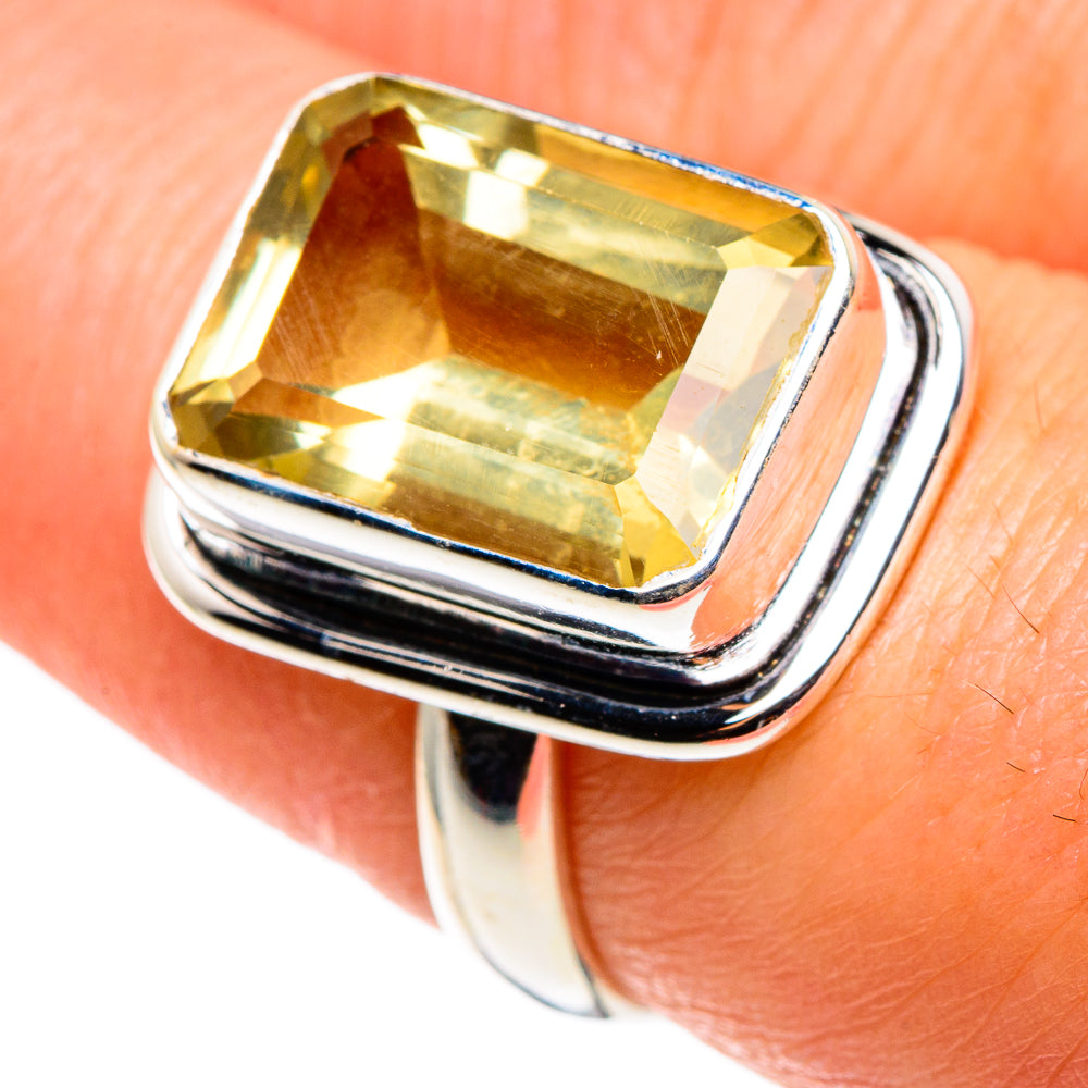 Lemon Quartz Rings handcrafted by Anasilvercos - RING85231