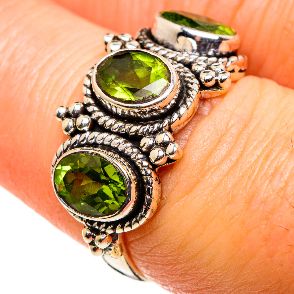 Peridot Rings handcrafted by Anasilvercos - RING85238