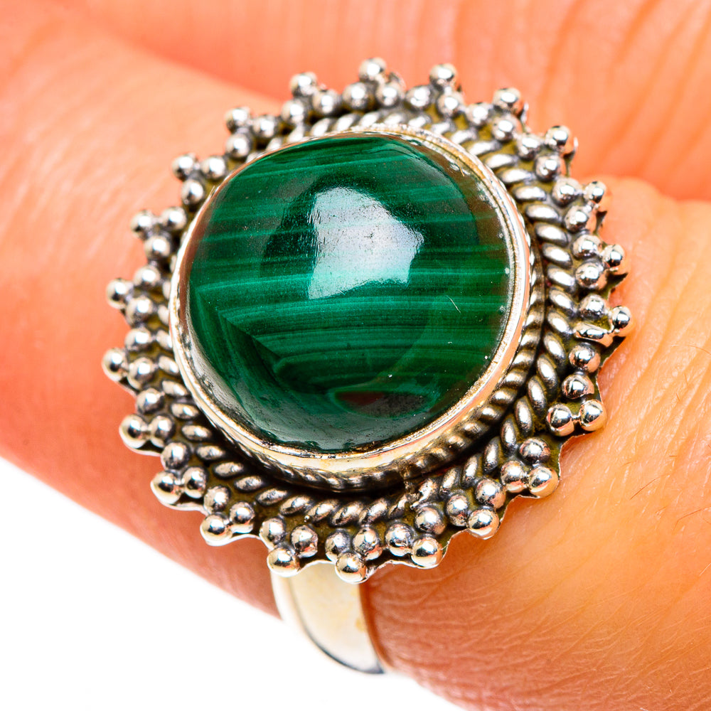 Malachite Rings handcrafted by Anasilvercos - RING85239