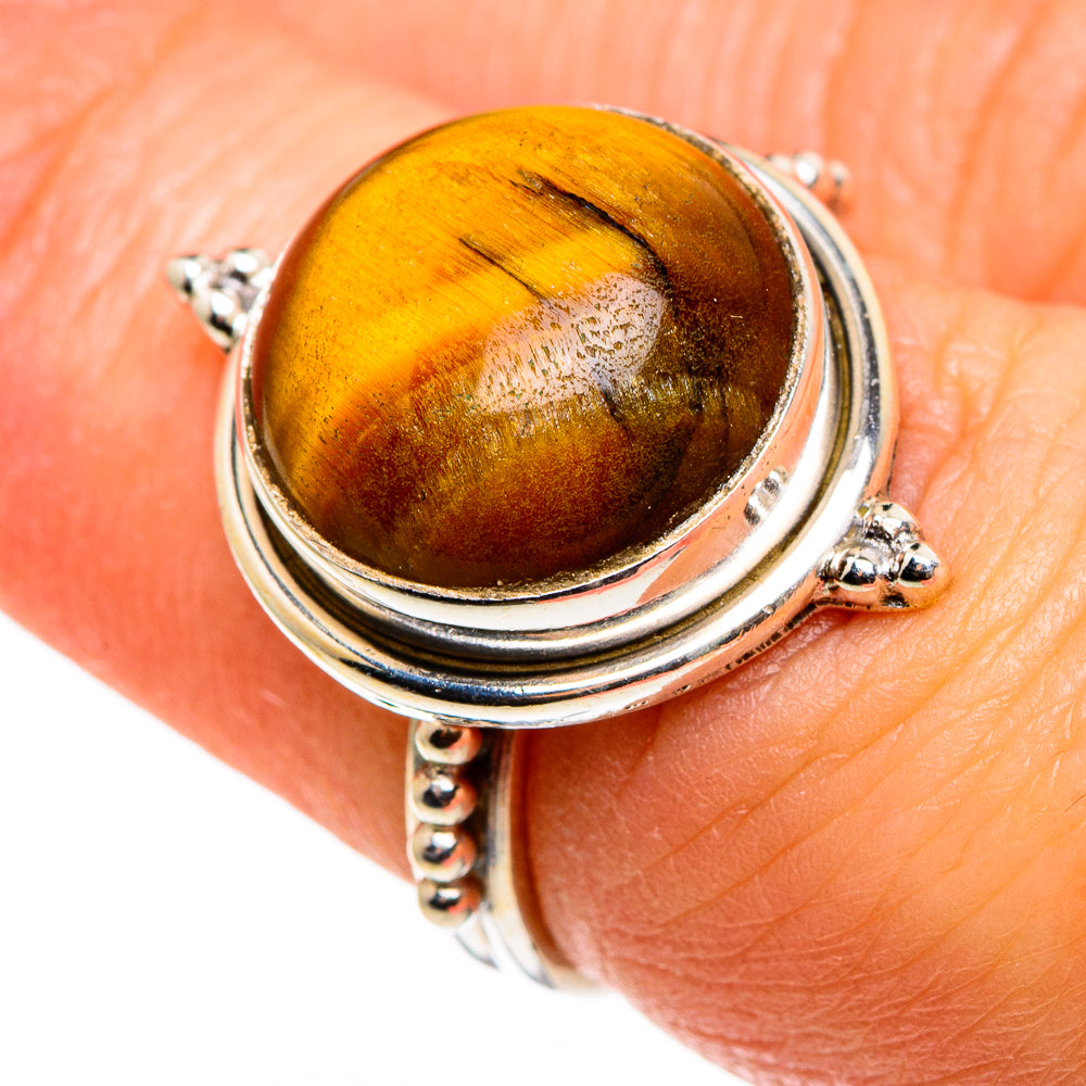 Tiger Eye Rings handcrafted by Anasilvercos - RING85247
