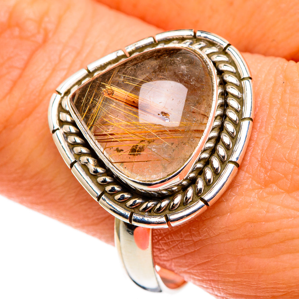 Rutilated Quartz Rings handcrafted by Anasilvercos - RING85261