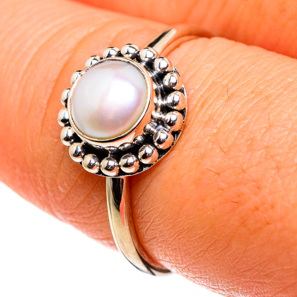 Cultured Pearl Rings handcrafted by Anasilvercos - RING85266