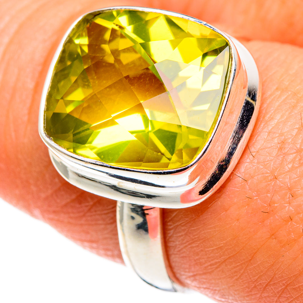 Lemon Quartz Rings handcrafted by Anasilvercos - RING85272