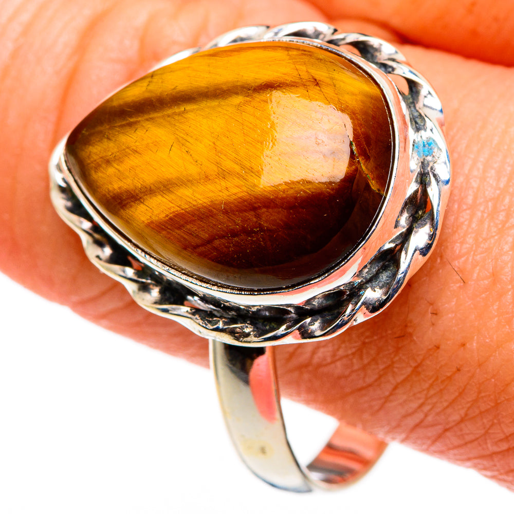 Tiger Eye Rings handcrafted by Anasilvercos - RING85290