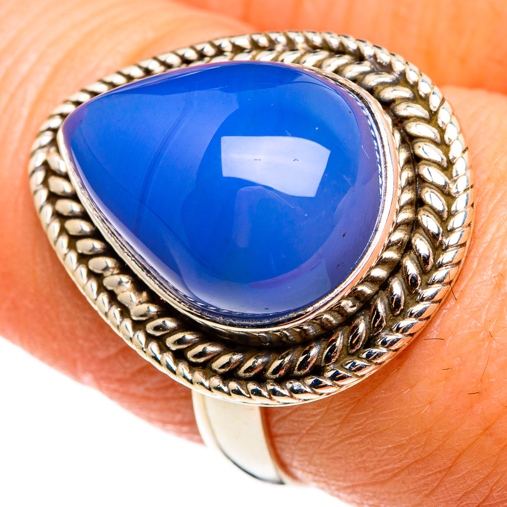 Chalcedony Rings handcrafted by Anasilvercos - RING85321