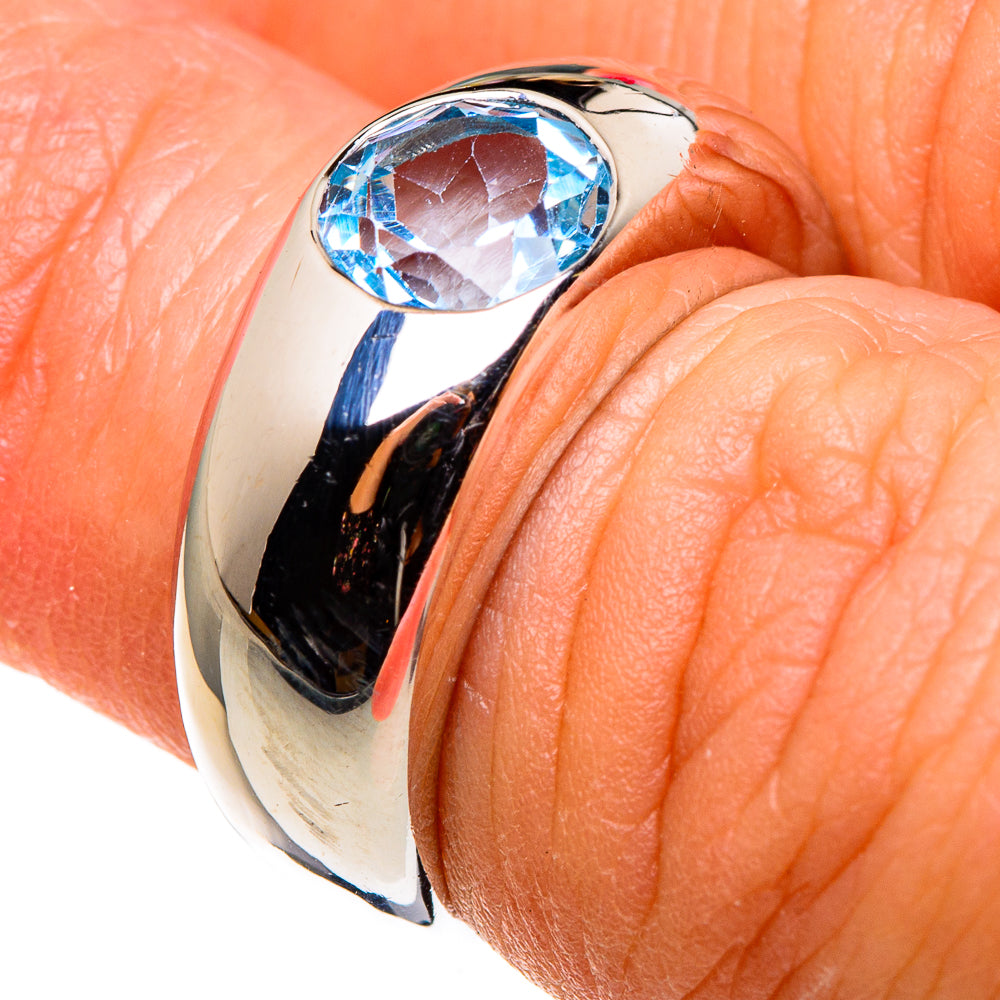 Blue Topaz Rings handcrafted by Anasilvercos - RING85323