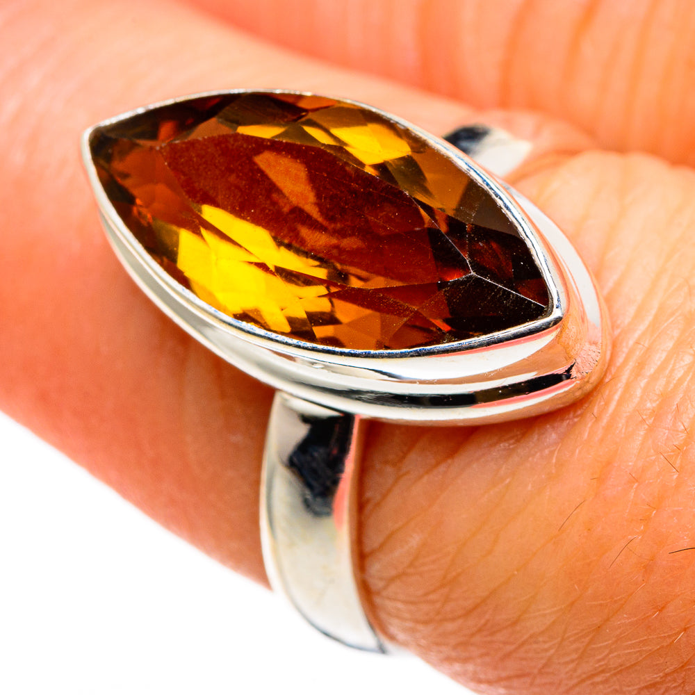 Mandarin Citrine Rings handcrafted by Anasilvercos - RING85330