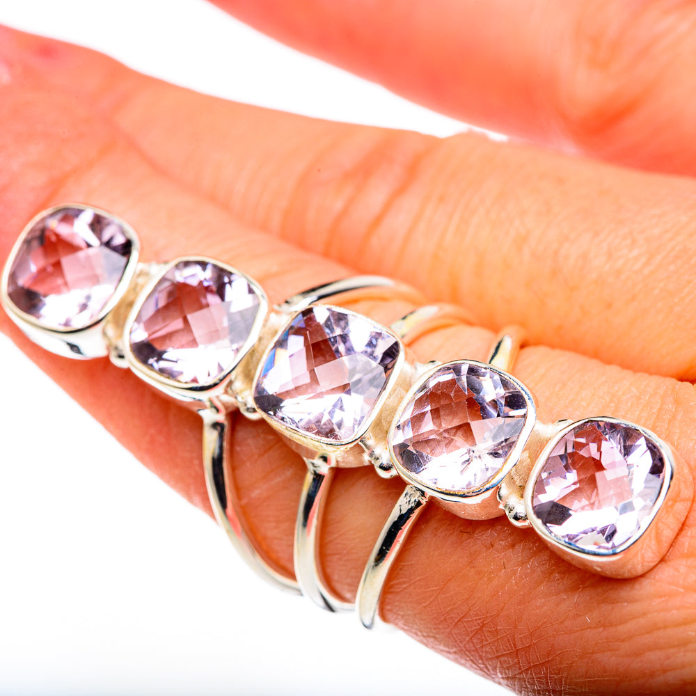 Kunzite Rings handcrafted by Anasilvercos - RING85347