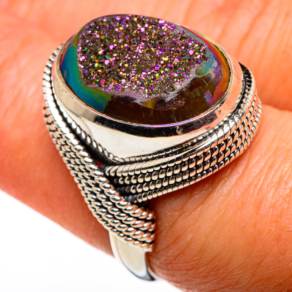 Titanium Druzy Rings handcrafted by Anasilvercos - RING85352