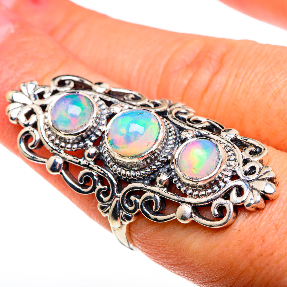 Ethiopian Opal Rings handcrafted by Anasilvercos - RING85356