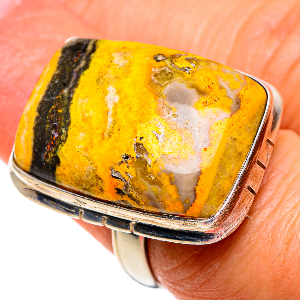 Bumble Bee Jasper Rings handcrafted by Anasilvercos - RING85357