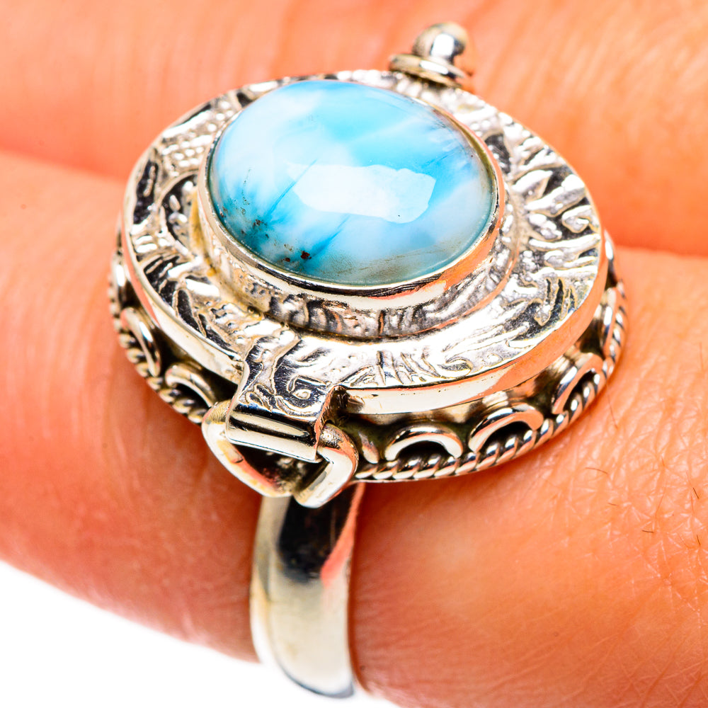 Larimar Rings handcrafted by Anasilvercos - RING85360