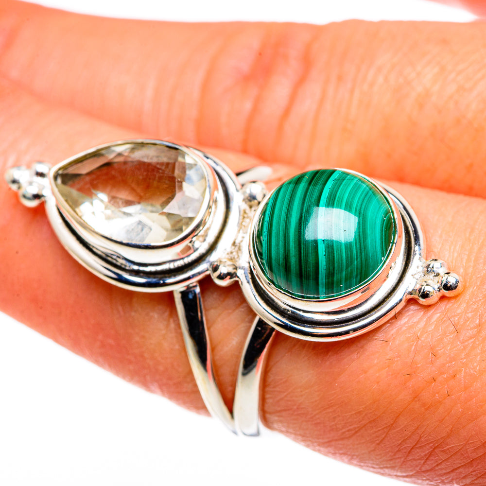 Malachite Rings handcrafted by Anasilvercos - RING85366