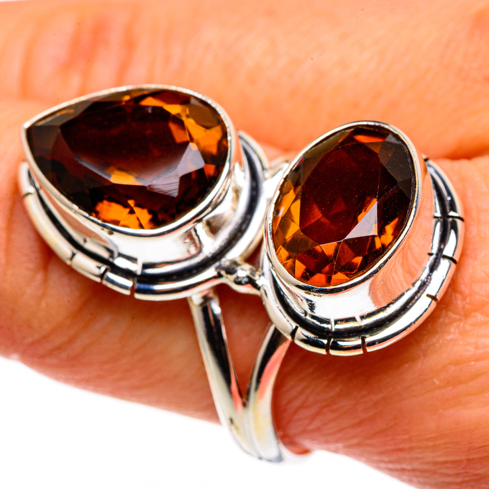 Mandarin Citrine Rings handcrafted by Anasilvercos - RING85372