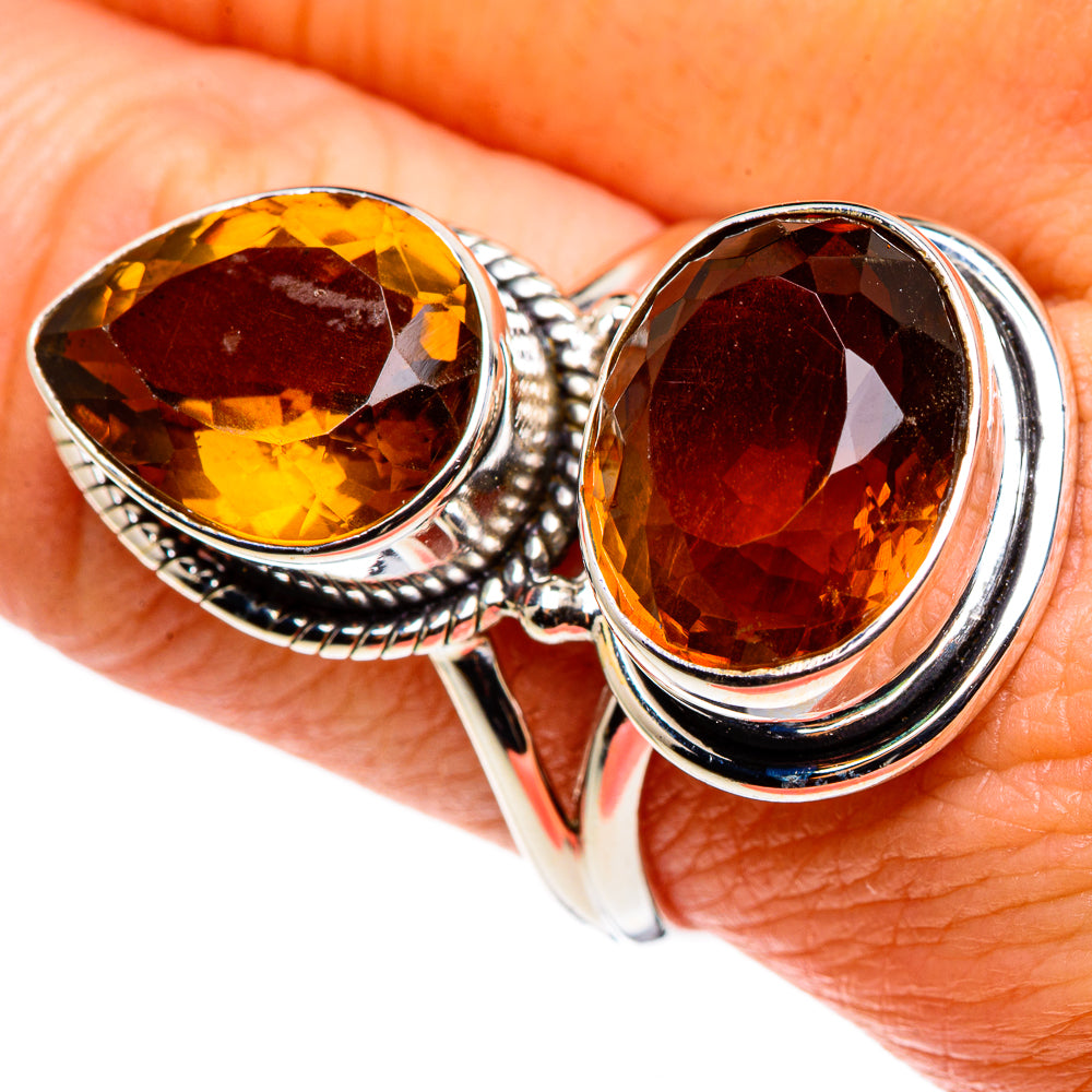 Mandarin Citrine Rings handcrafted by Anasilvercos - RING85375