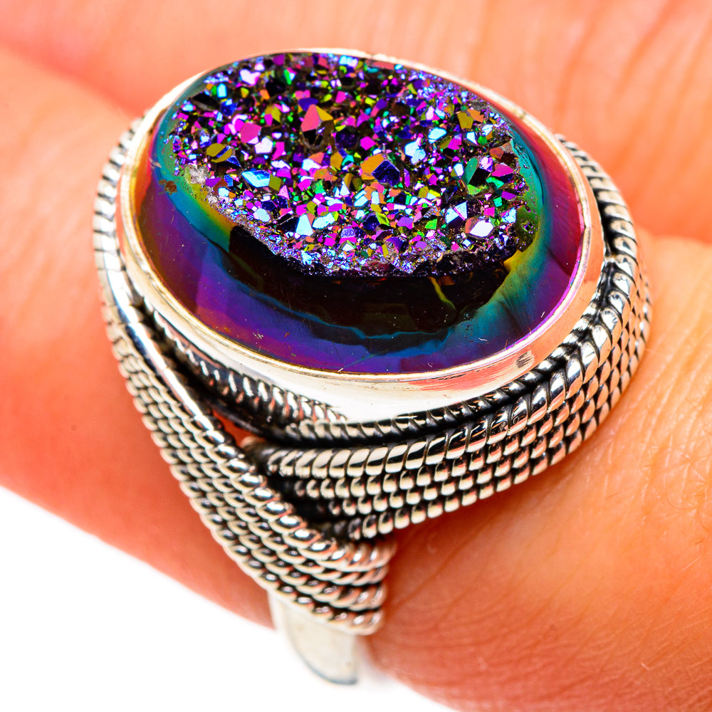 Titanium Druzy Rings handcrafted by Anasilvercos - RING85381