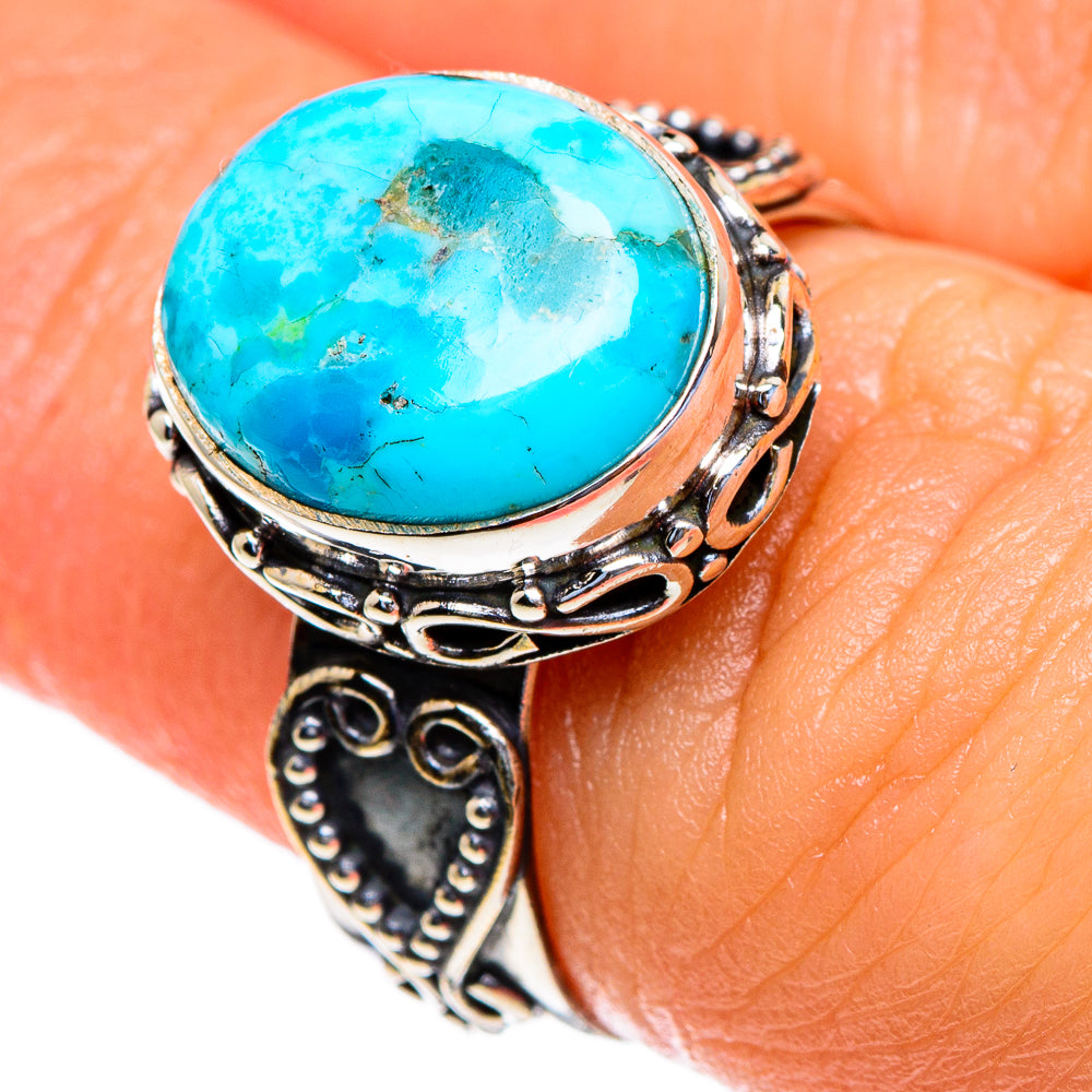 Chrysocolla Rings handcrafted by Anasilvercos - RING85403