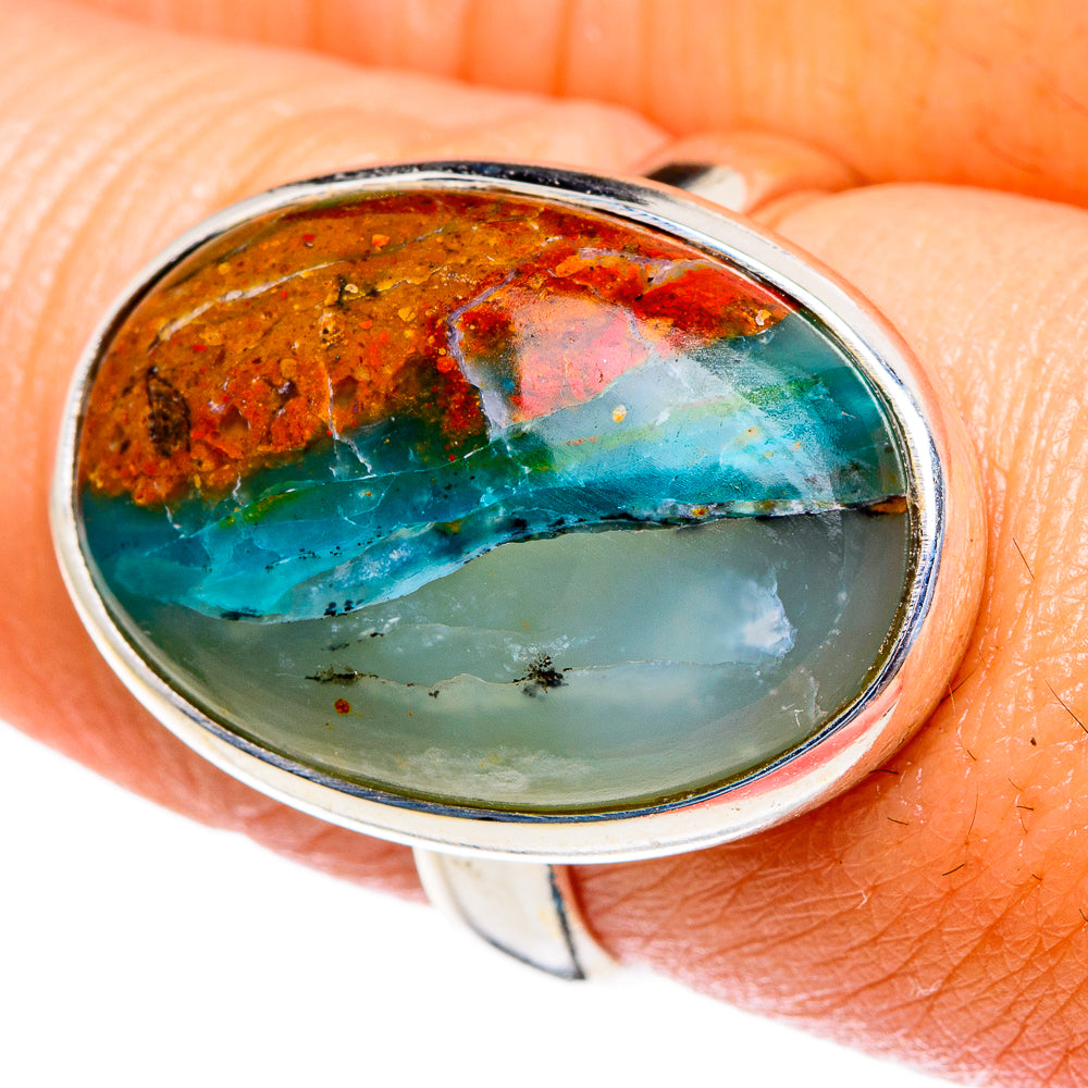 Peruvian Opal Rings handcrafted by Anasilvercos - RING85405