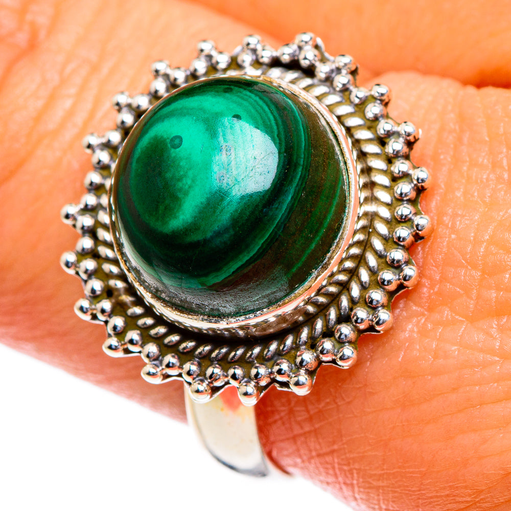 Malachite Rings handcrafted by Anasilvercos - RING85407