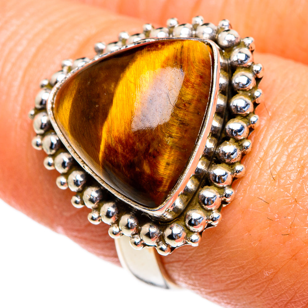 Tiger Eye Rings handcrafted by Anasilvercos - RING85414