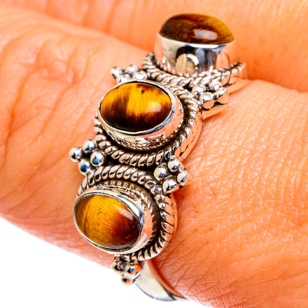 Tiger Eye Rings handcrafted by Anasilvercos - RING85415
