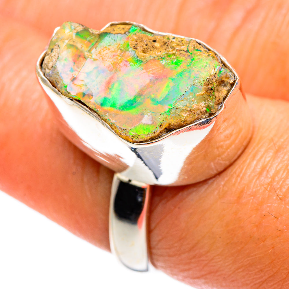 Ethiopian Opal Rings handcrafted by Anasilvercos - RING85439