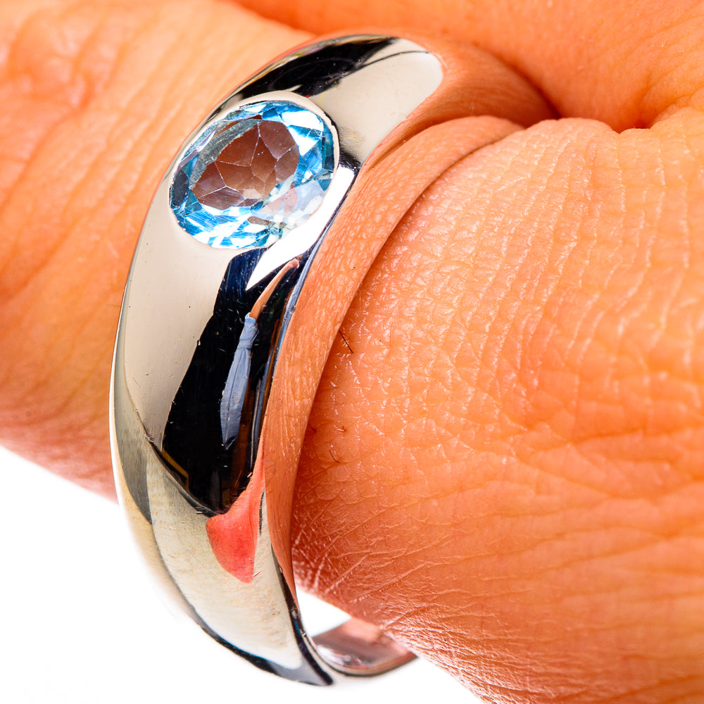 Blue Topaz Rings handcrafted by Anasilvercos - RING85444