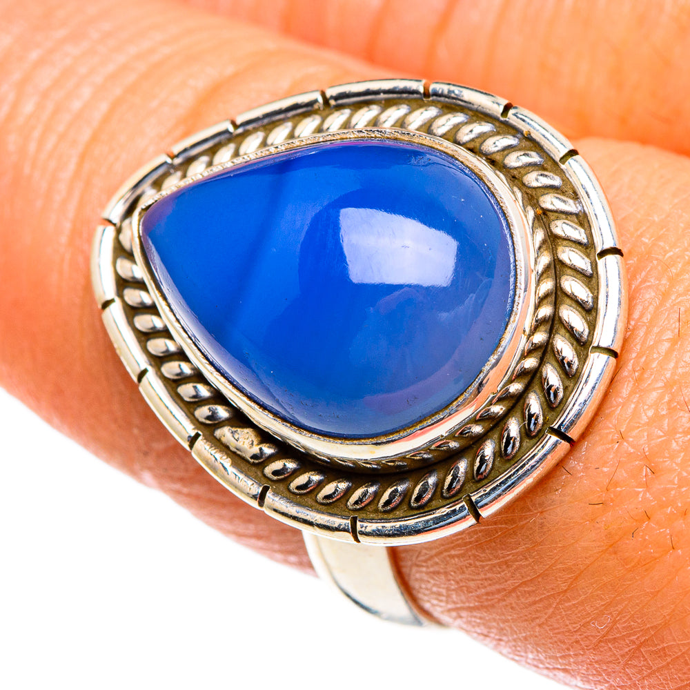 Chalcedony Rings handcrafted by Anasilvercos - RING85451