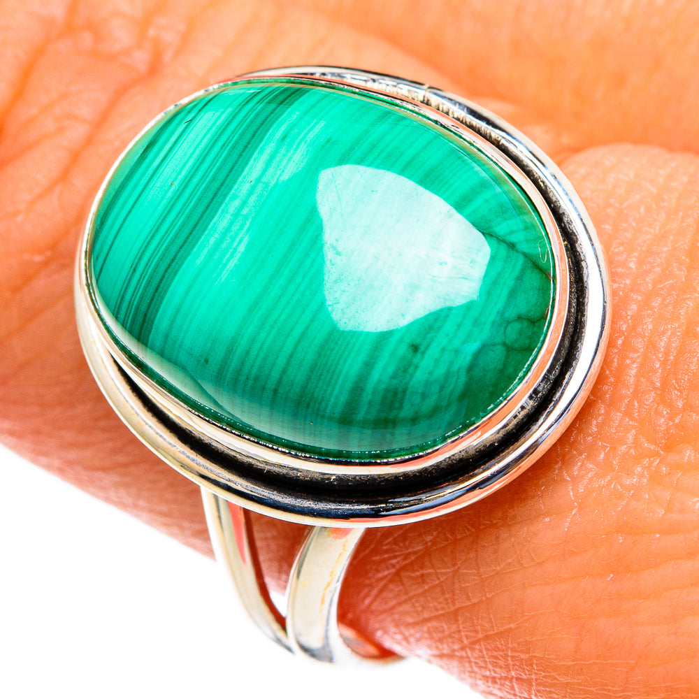 Malachite Rings handcrafted by Anasilvercos - RING85455